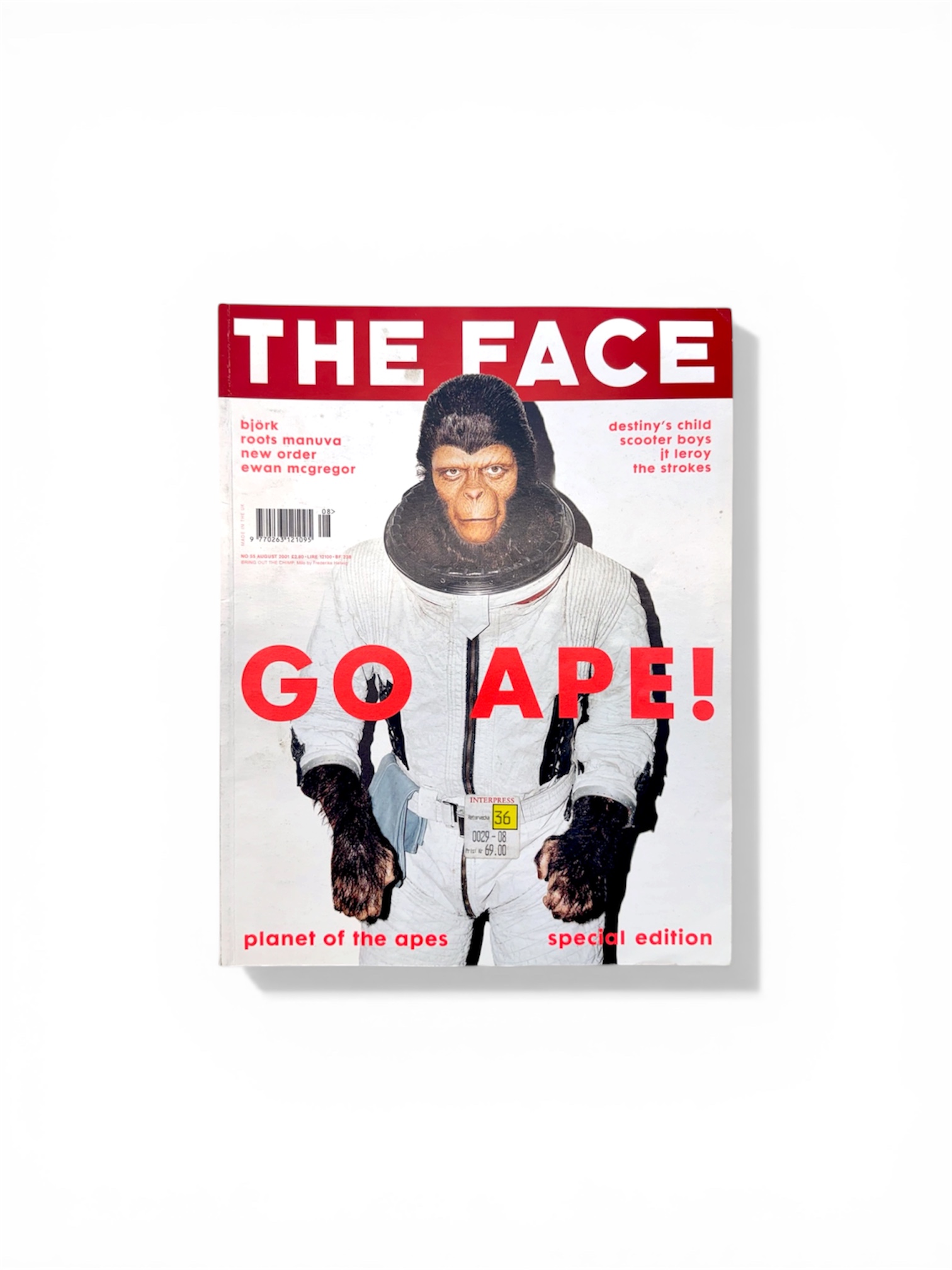 2001 THE FACE MAGAZINE COVER GO APE!