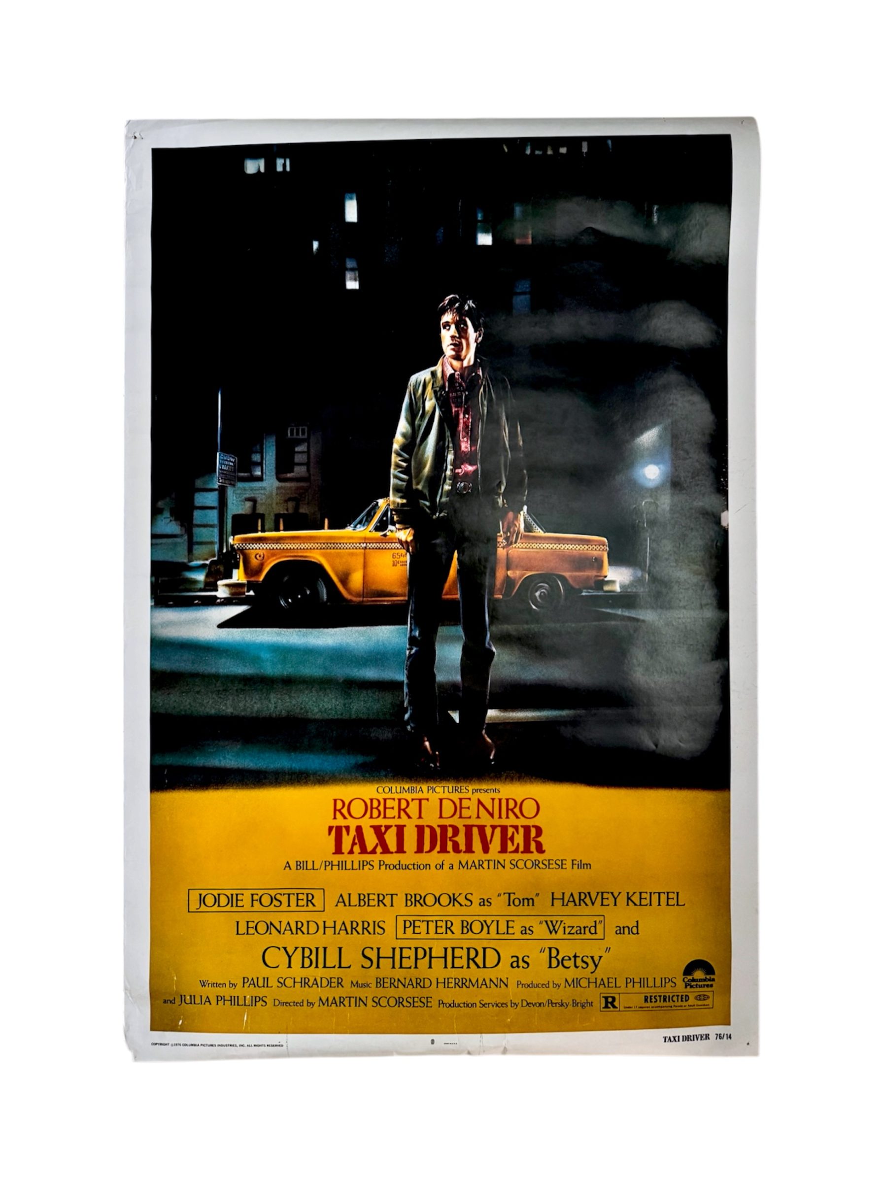 1976 ORIGINAL TAXI DRIVER POSTER