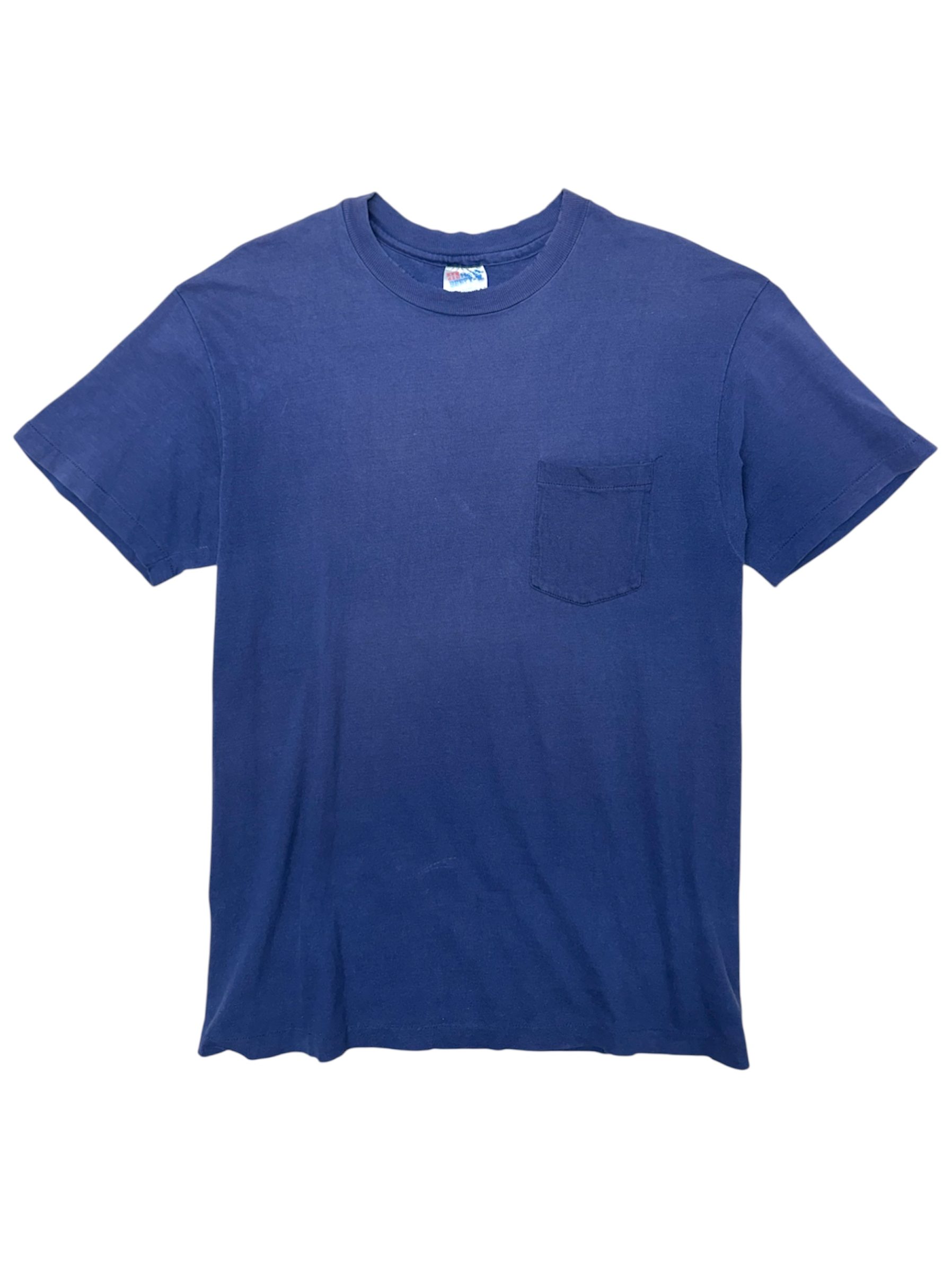 1990'S BLANK POCKET NAVY TEE