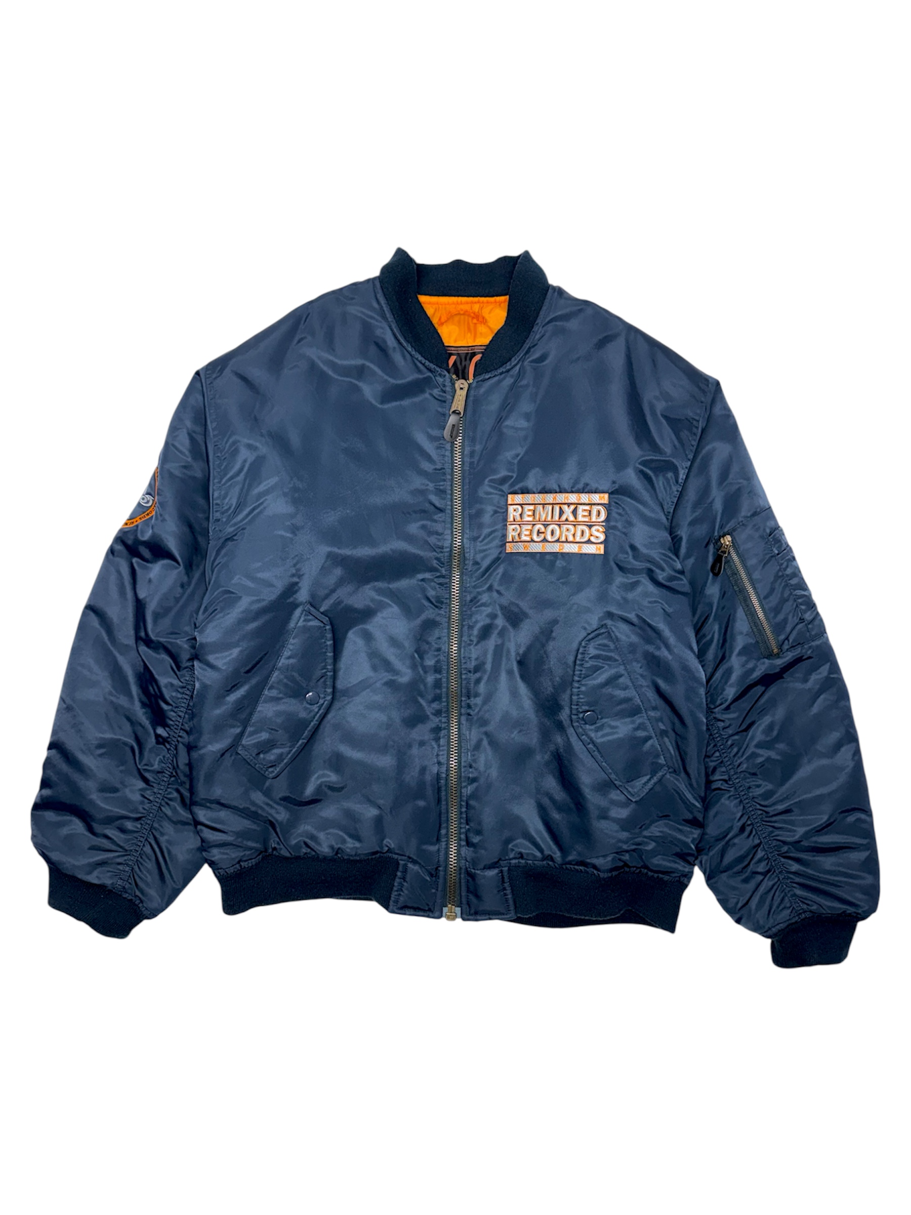 1990'S REMIXED RECORD MA-1 JACKET